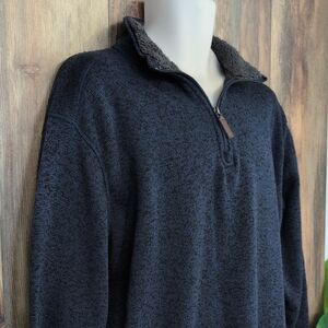 Woodland Trail Men's 1/4 Zip-Up Pullover Fleece Sweater Jacket L       P309